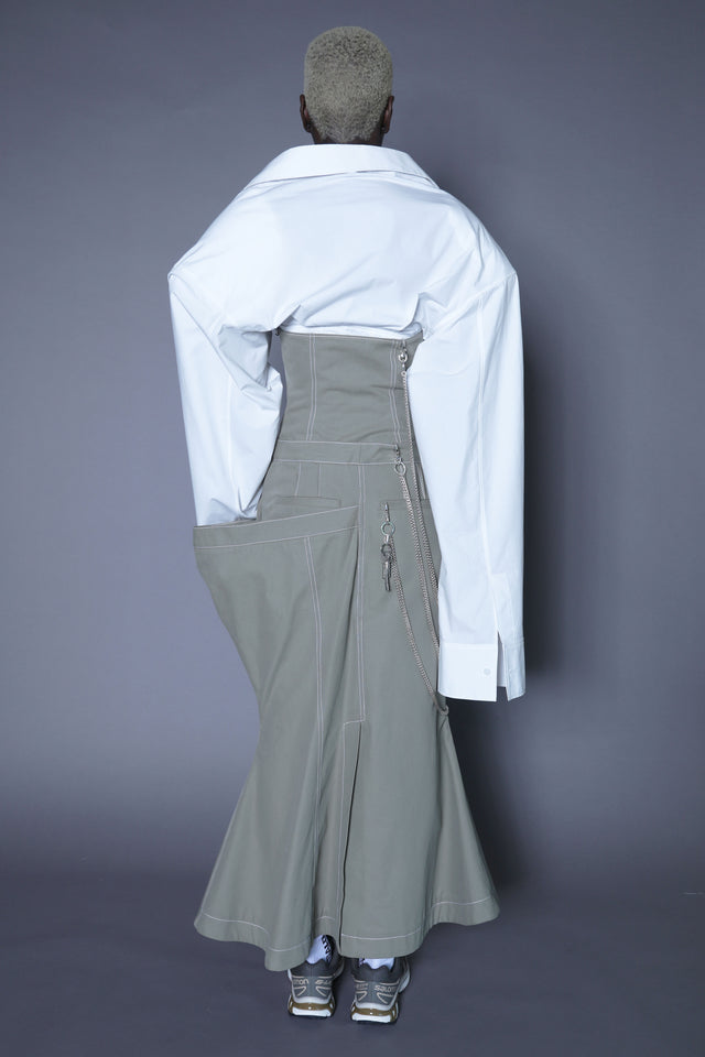 WRAP SHIRT + CORSET