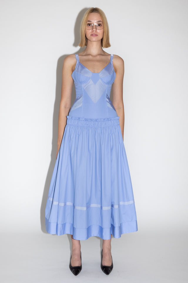 Gathered Grosgrain Dress