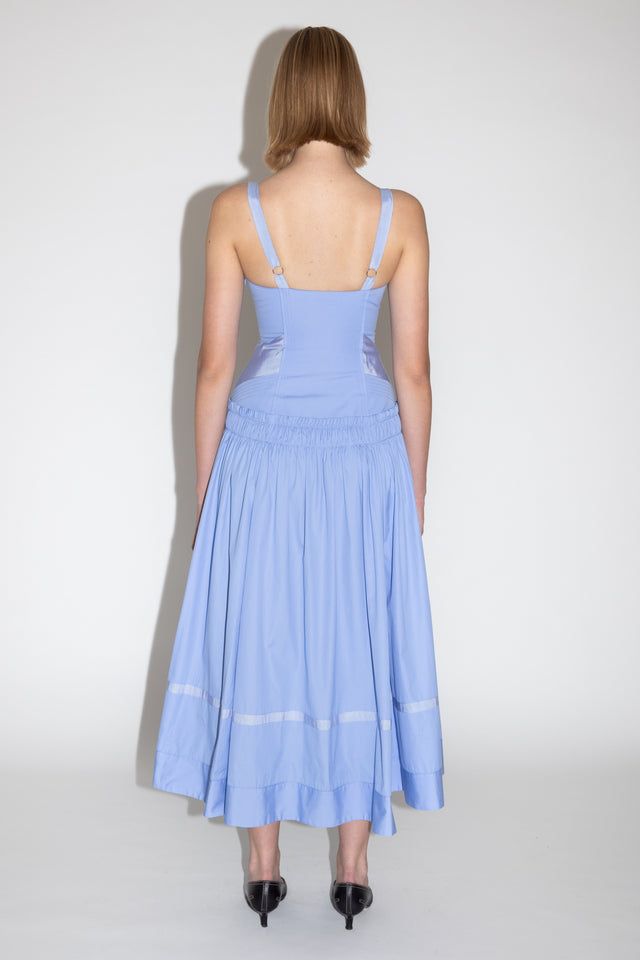 Gathered Grosgrain Dress