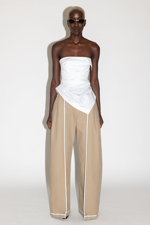Binding Tuck Pant