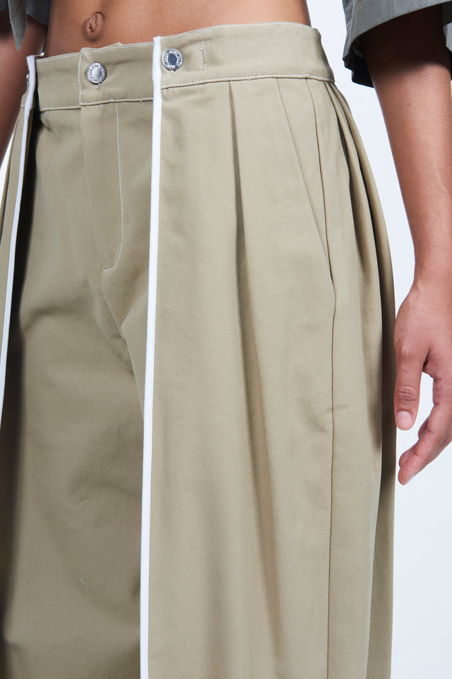 Binding Tuck Pant