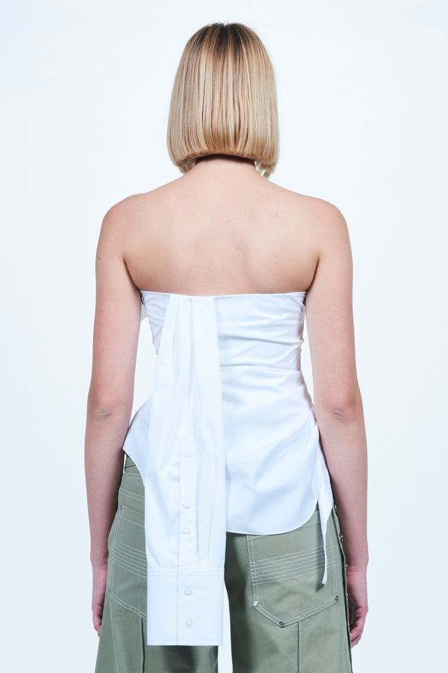 Draped Shirt Bustier