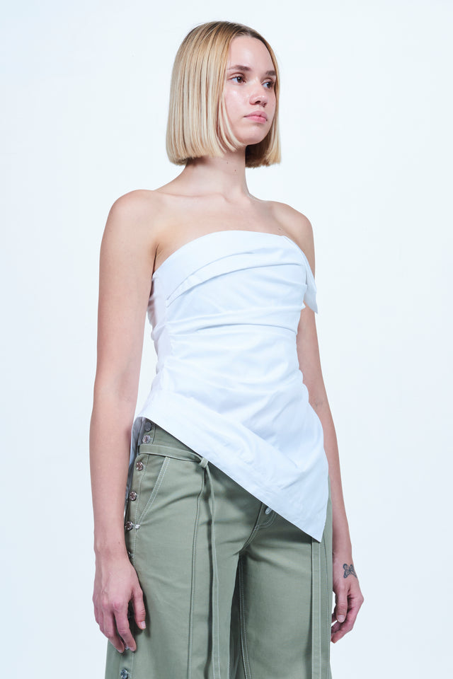 Draped Shirt Bustier