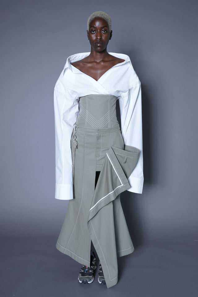 WRAP SHIRT + CORSET