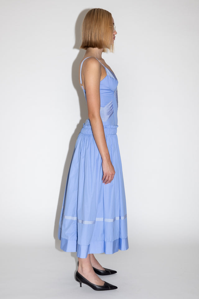 Gathered Grosgrain Dress