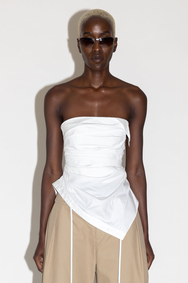 Draped Shirt Bustier