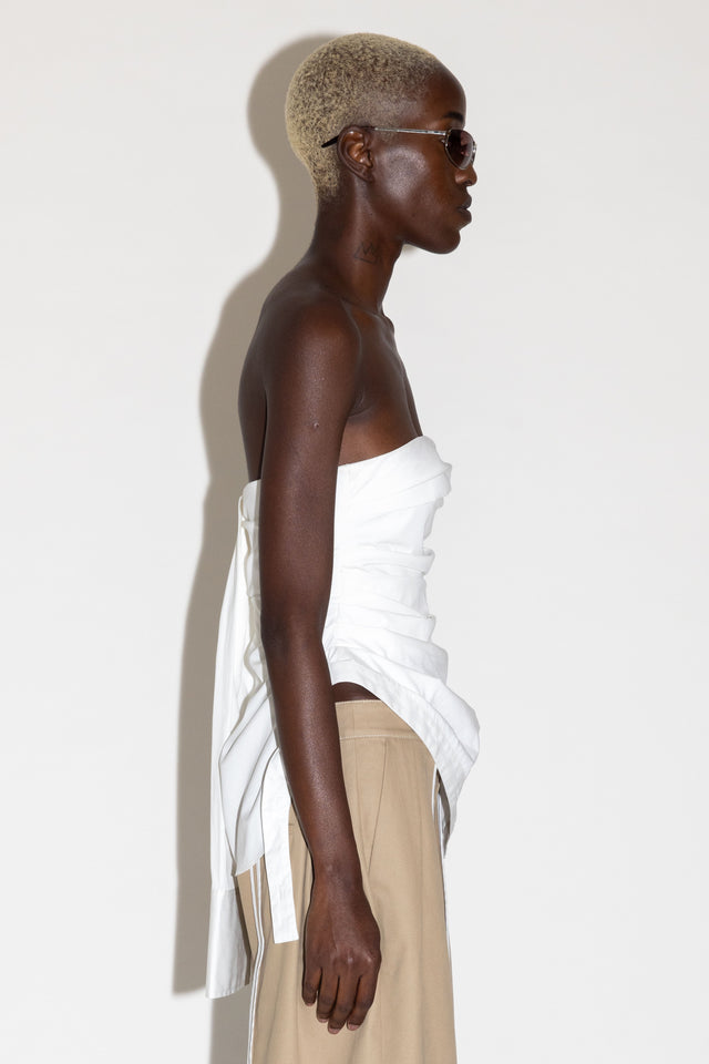 Draped Shirt Bustier