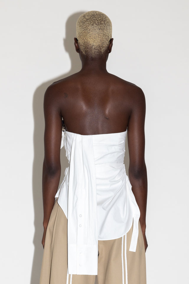 Draped Shirt Bustier