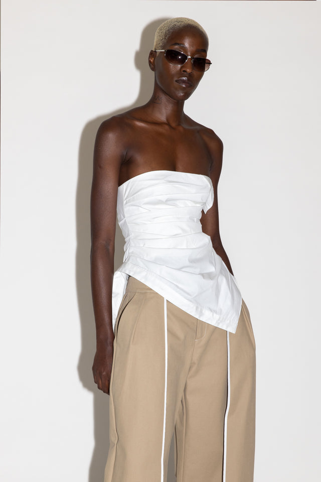 Draped Shirt Bustier