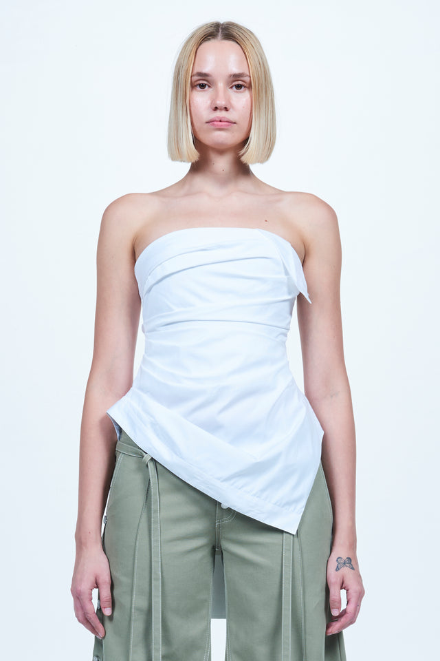 Draped Shirt Bustier
