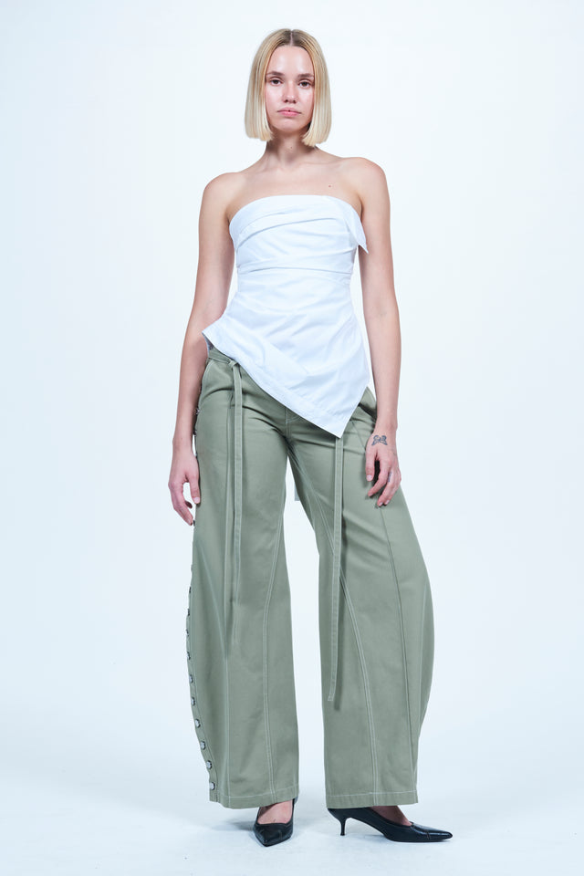 Draped Shirt Bustier